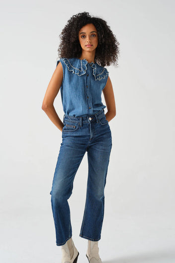 S&M SL Daisy Blouse in Mid Vintage