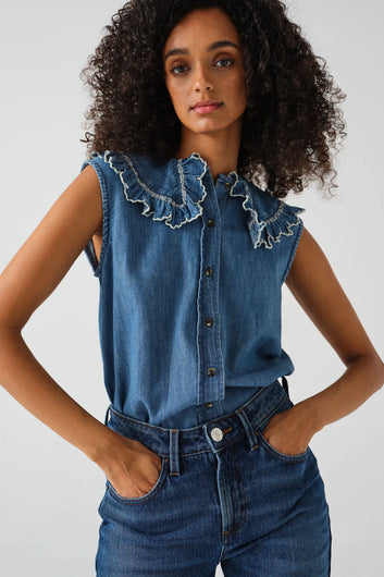 S&M SL Daisy Blouse in Mid Vintage