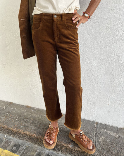 Marant Etoile Ruthie Corduroy Trousers - Caramel