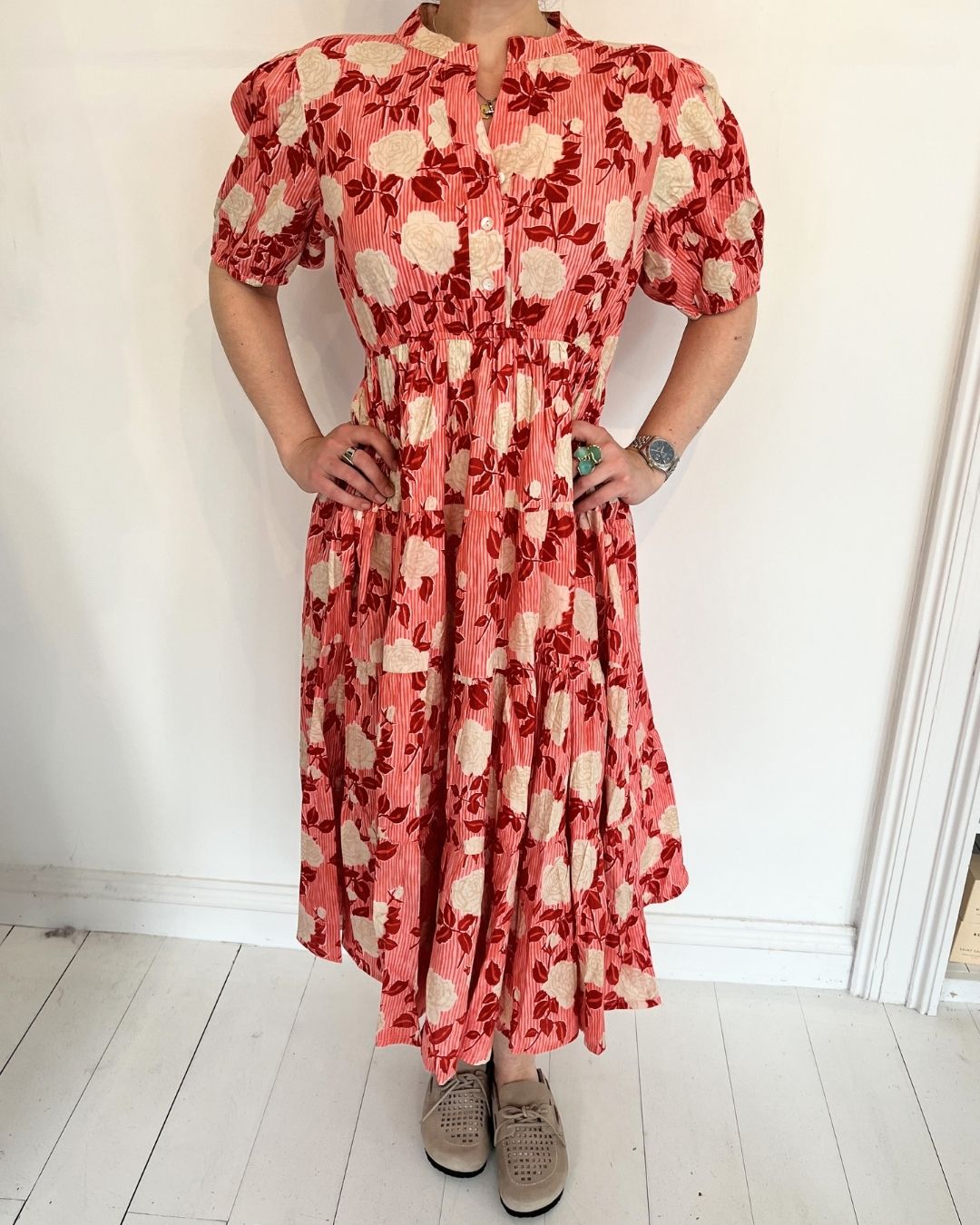 Handprint Dream Apparel Sylvie Dress in Rouge Red