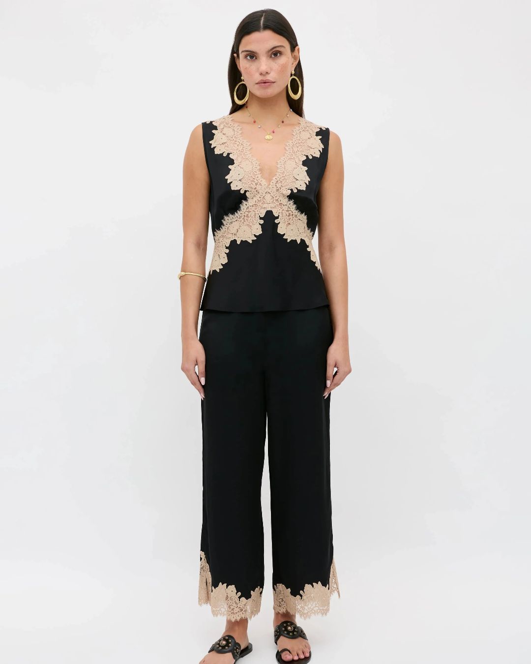 RIXO Marcela Trouser - Black