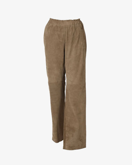 Oakwood Citizens of Humanity Uranus Suede Trousers in Light Brown