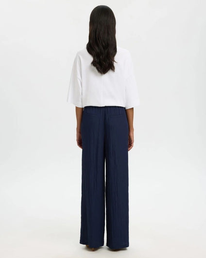 SELECTED Fiona Wide String Pant in Dk Sapphire
