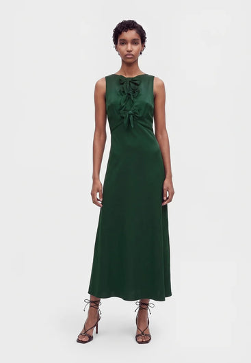 Ralph Lauren Woven A Line Dress -  Forest