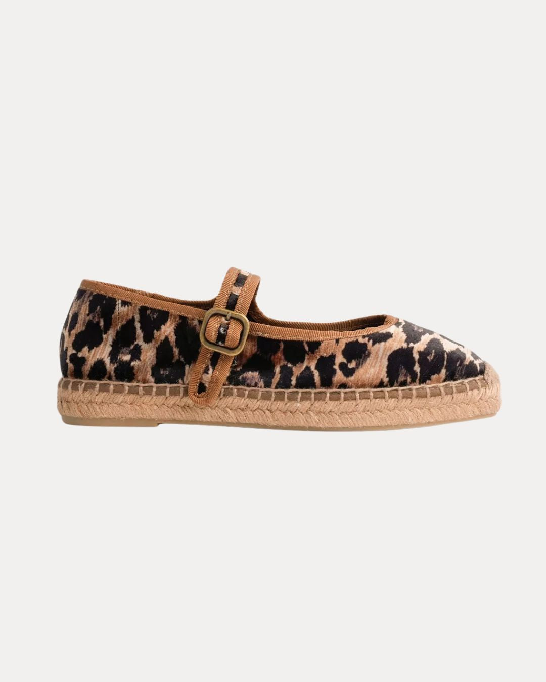 Penelope Chilvers Flora Velvet Espadrille in Leopard