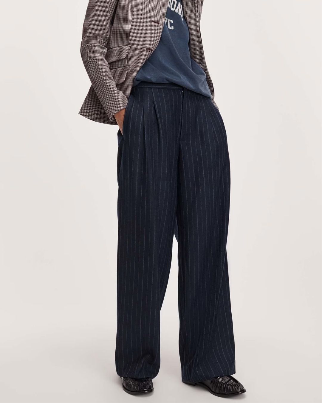 Rag & Bone Lawrence Tailored Pant - Navy Multi
