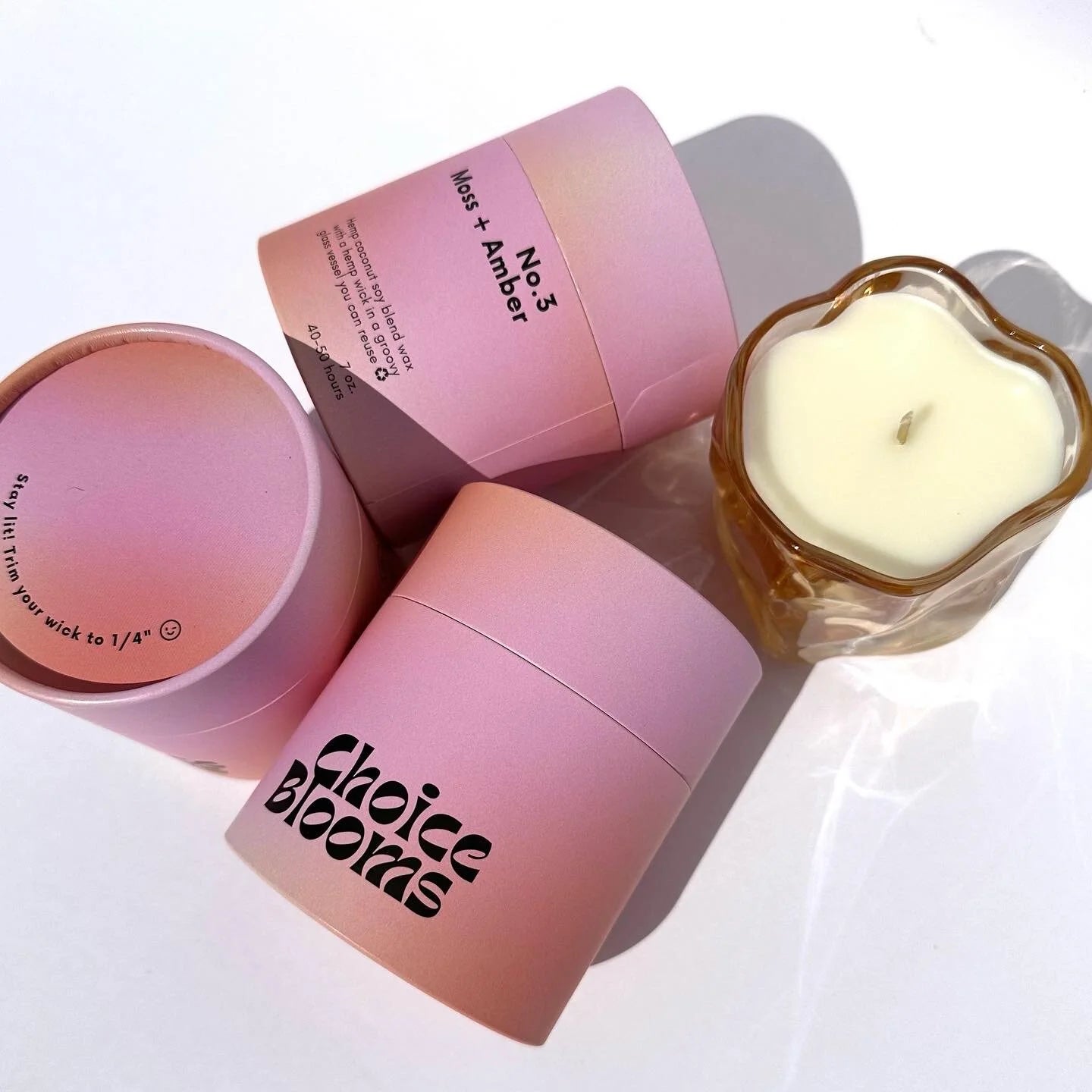 Choice Blooms No. 3 Moss + Amber Candle