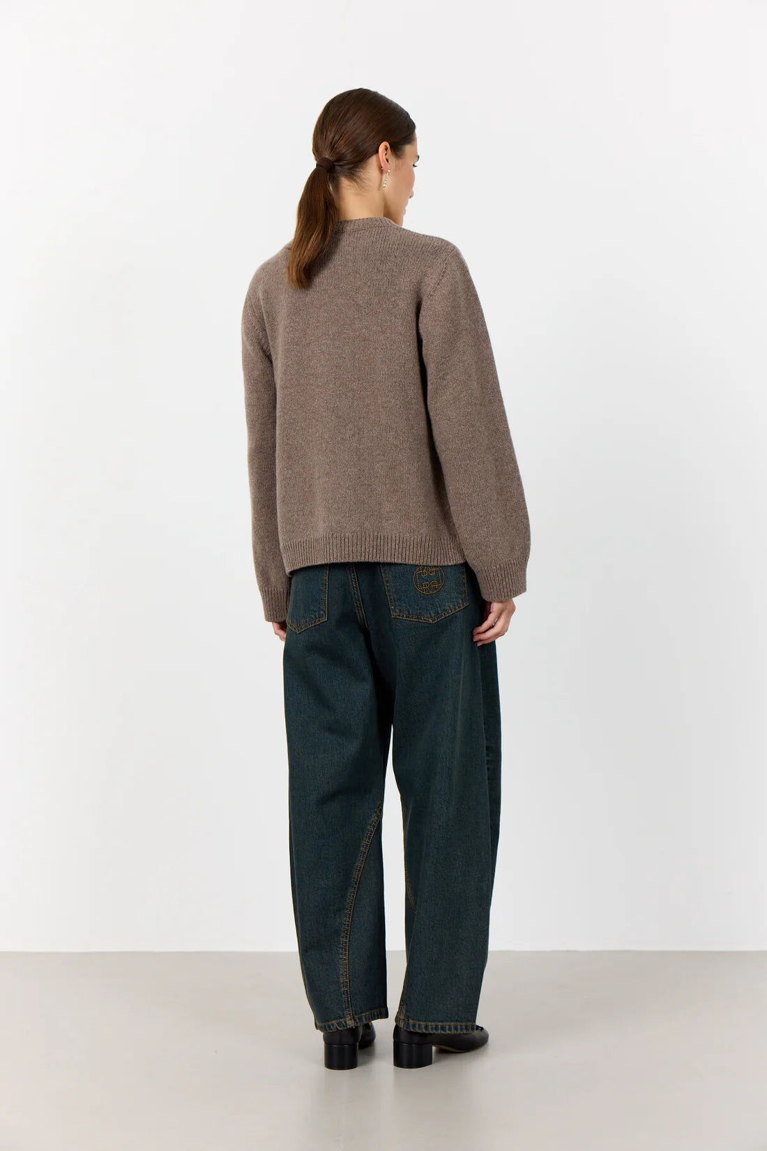 Levete Room Perle Knit Cardi in Biscuit