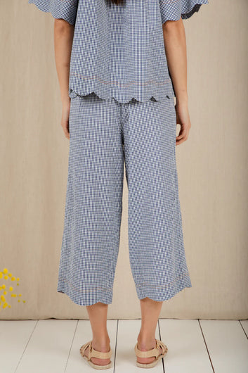 BONTE Aide Trousers in Navy Gingham