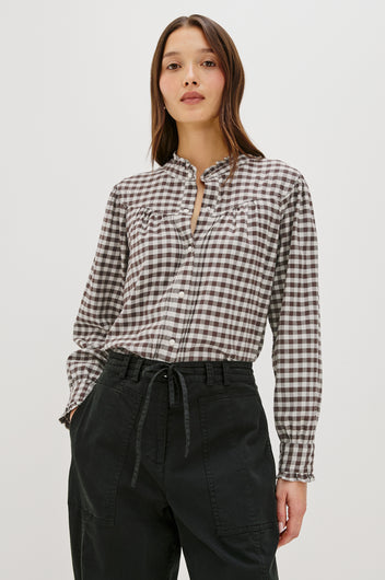 RAILS Alanna Checked Shirt in Chocolate Chip