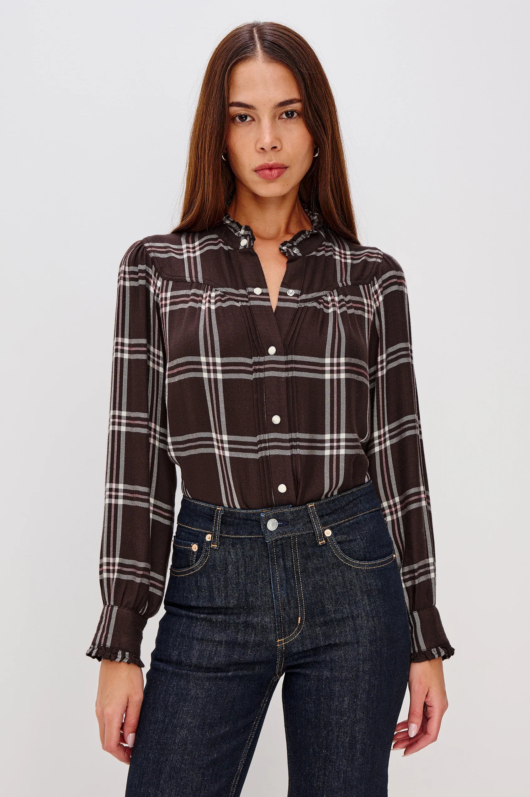 Rails Alanna Shirt in Chocolate Napoleon