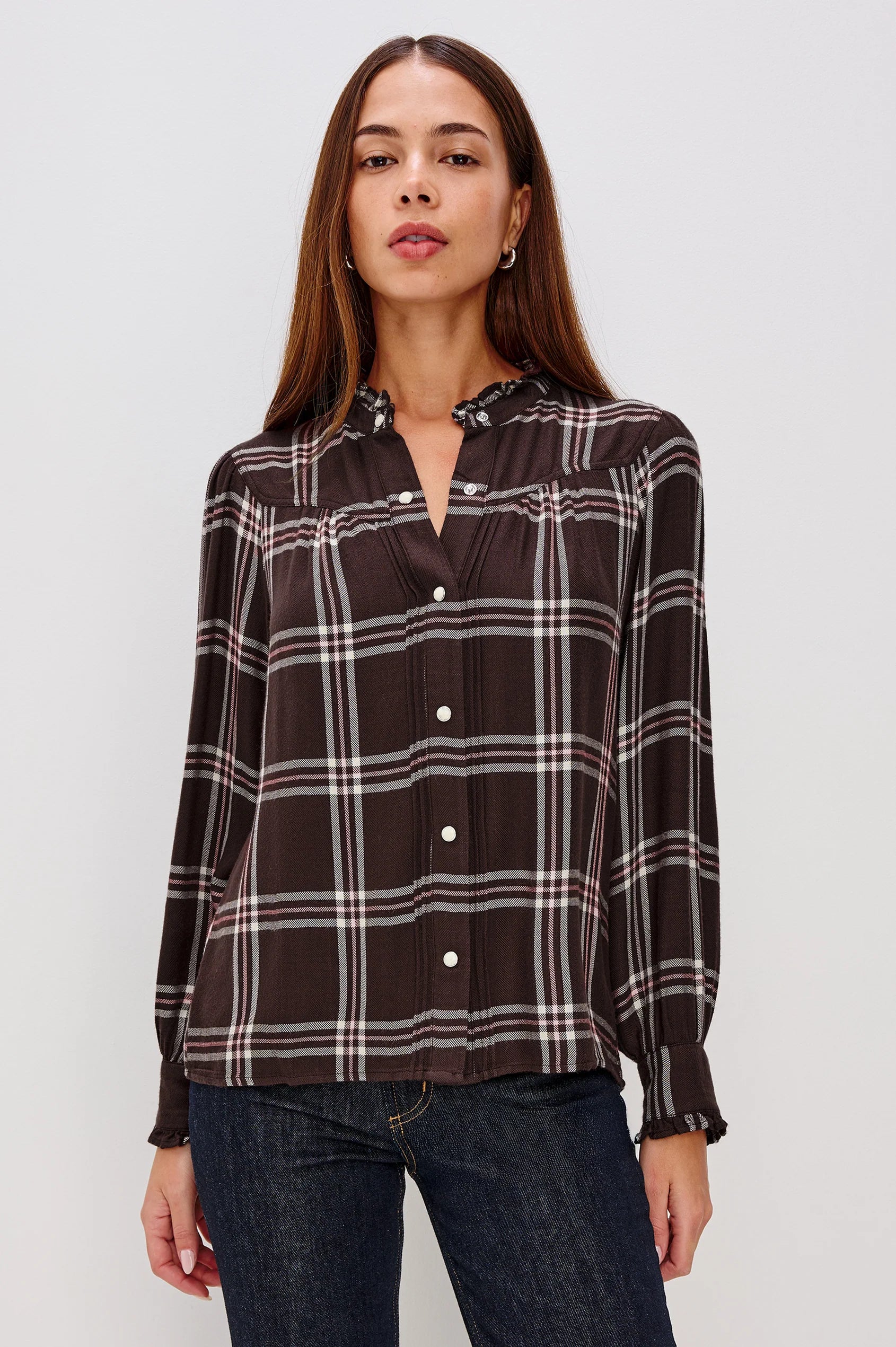 Rails Alanna Shirt in Chocolate Napoleon