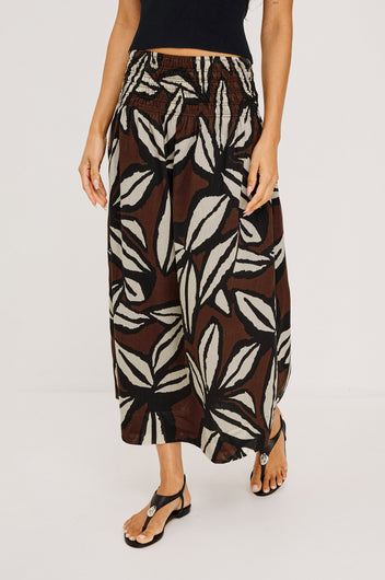 Rails Alessa Linen Midi Skirt – Cocoa Floral