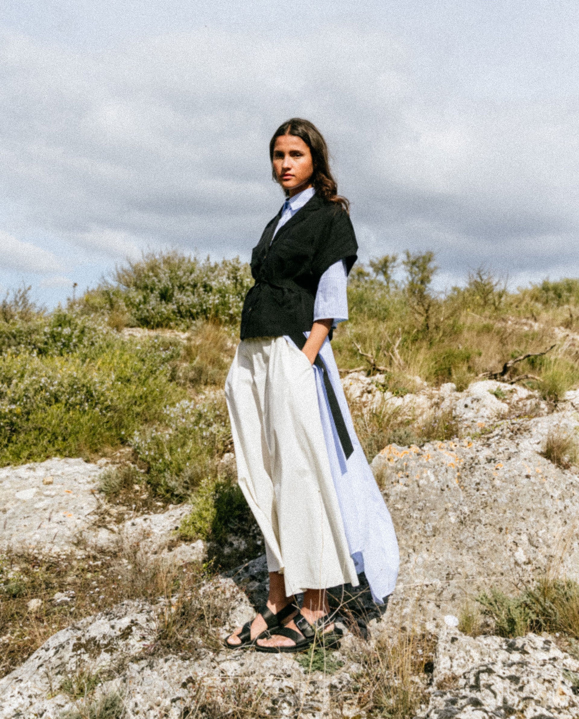 Tinsels Alex Skirt in Chalk