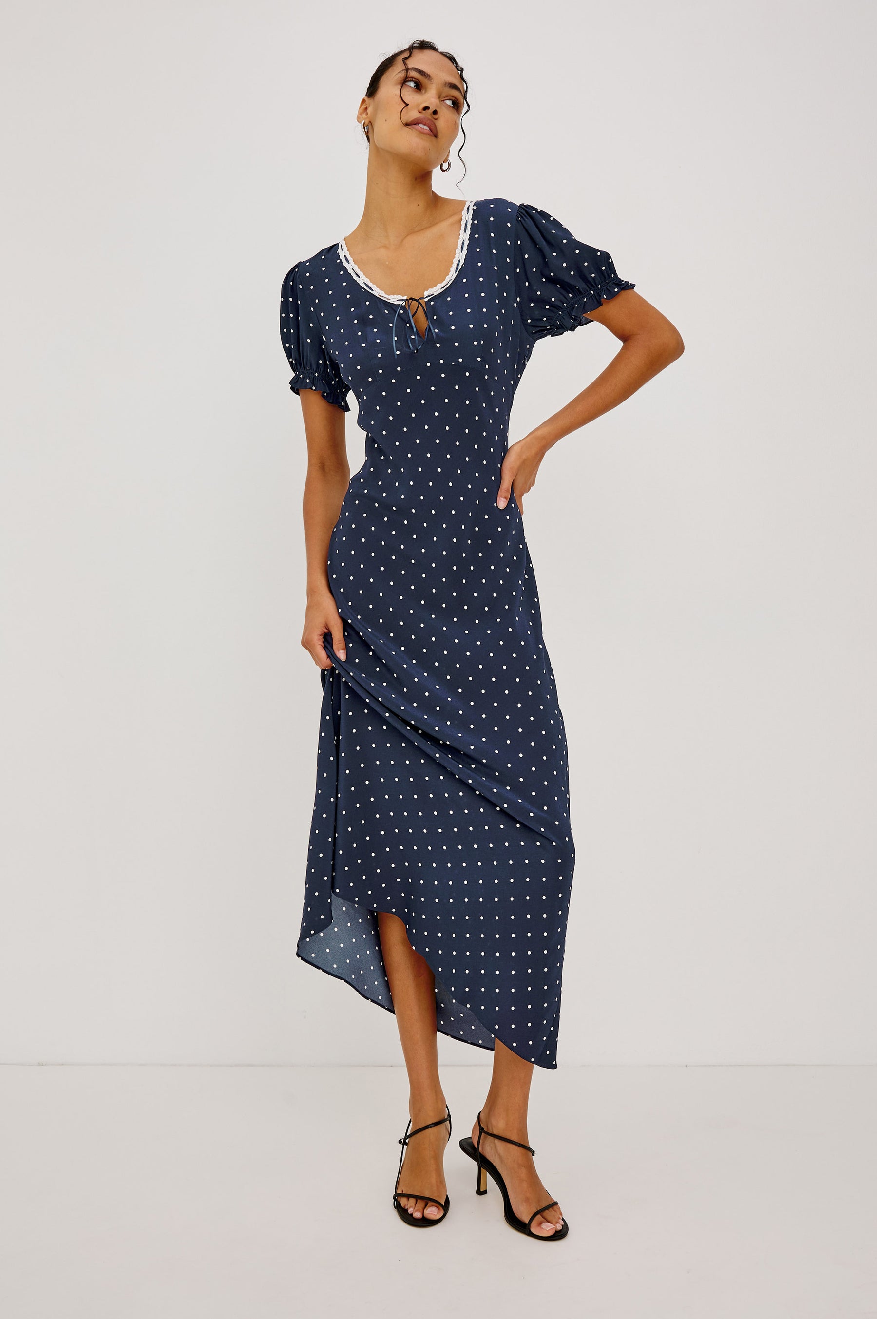Rails Allison Dress - Navy Polka Dot