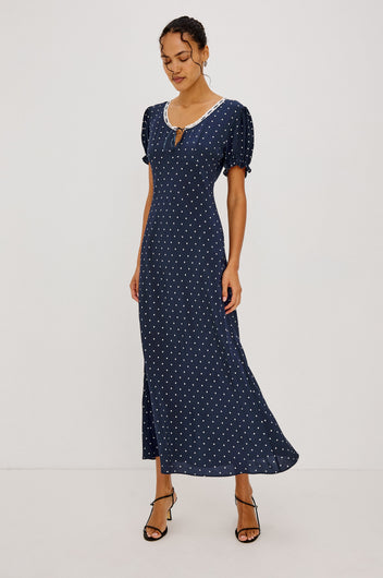 Rails Allison Dress - Navy Polka Dot