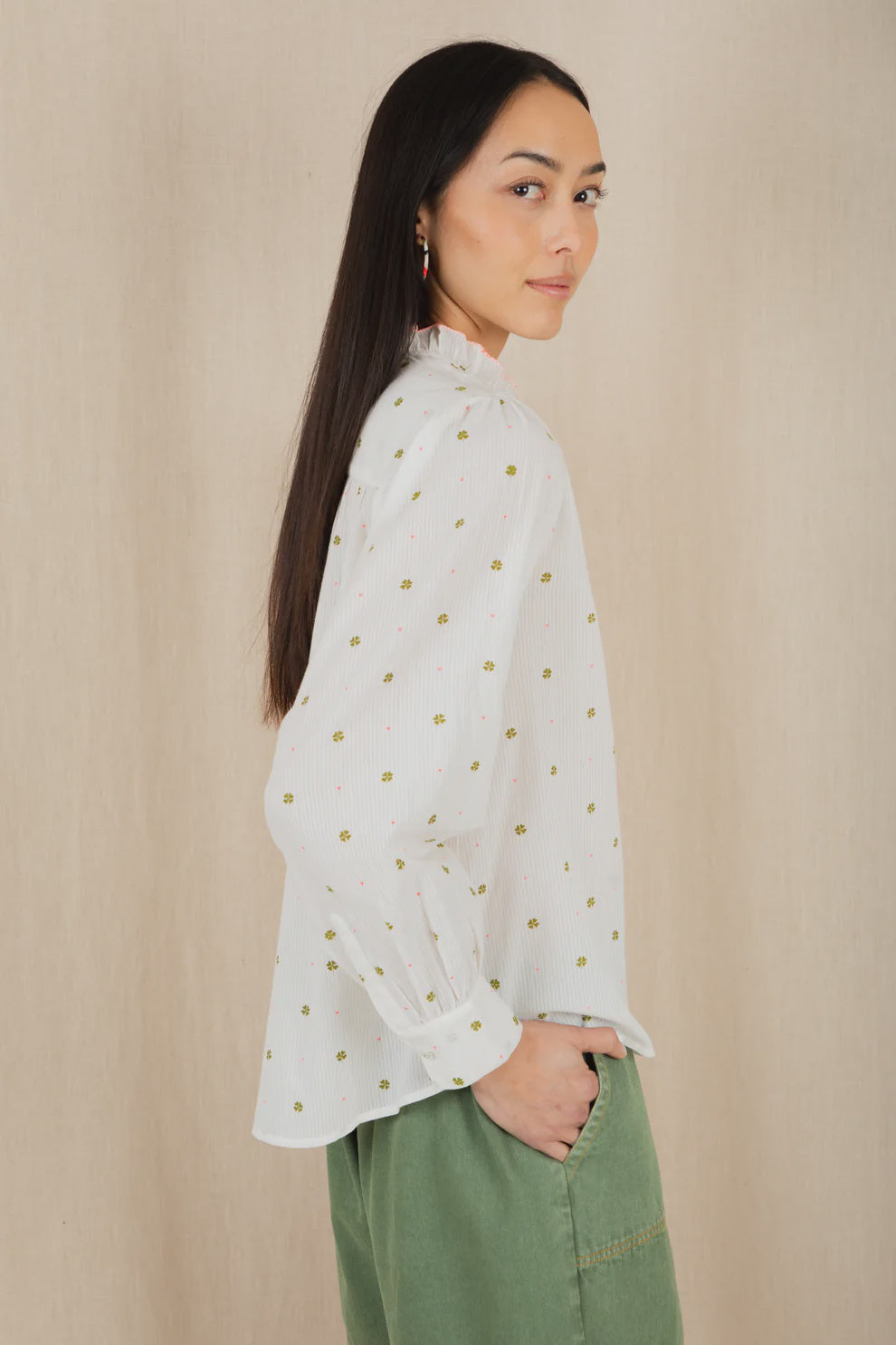 BONTE Anais Shirt in Clover Neon