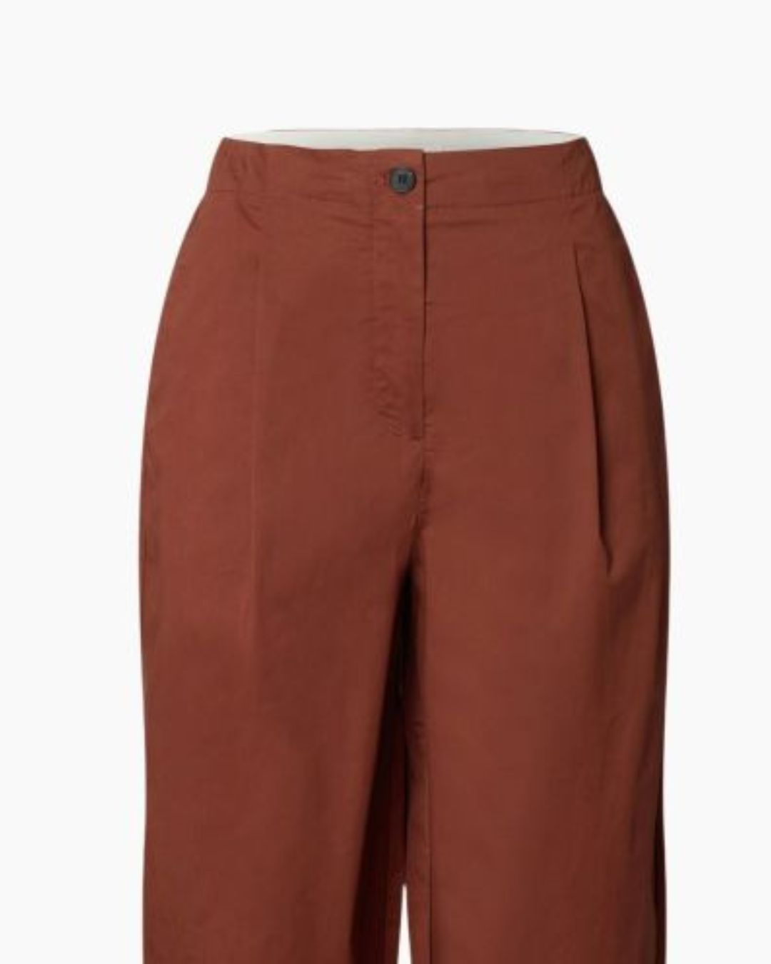 SELECTED Barrel Carmen Cropped Pant in Cherry Mahogany