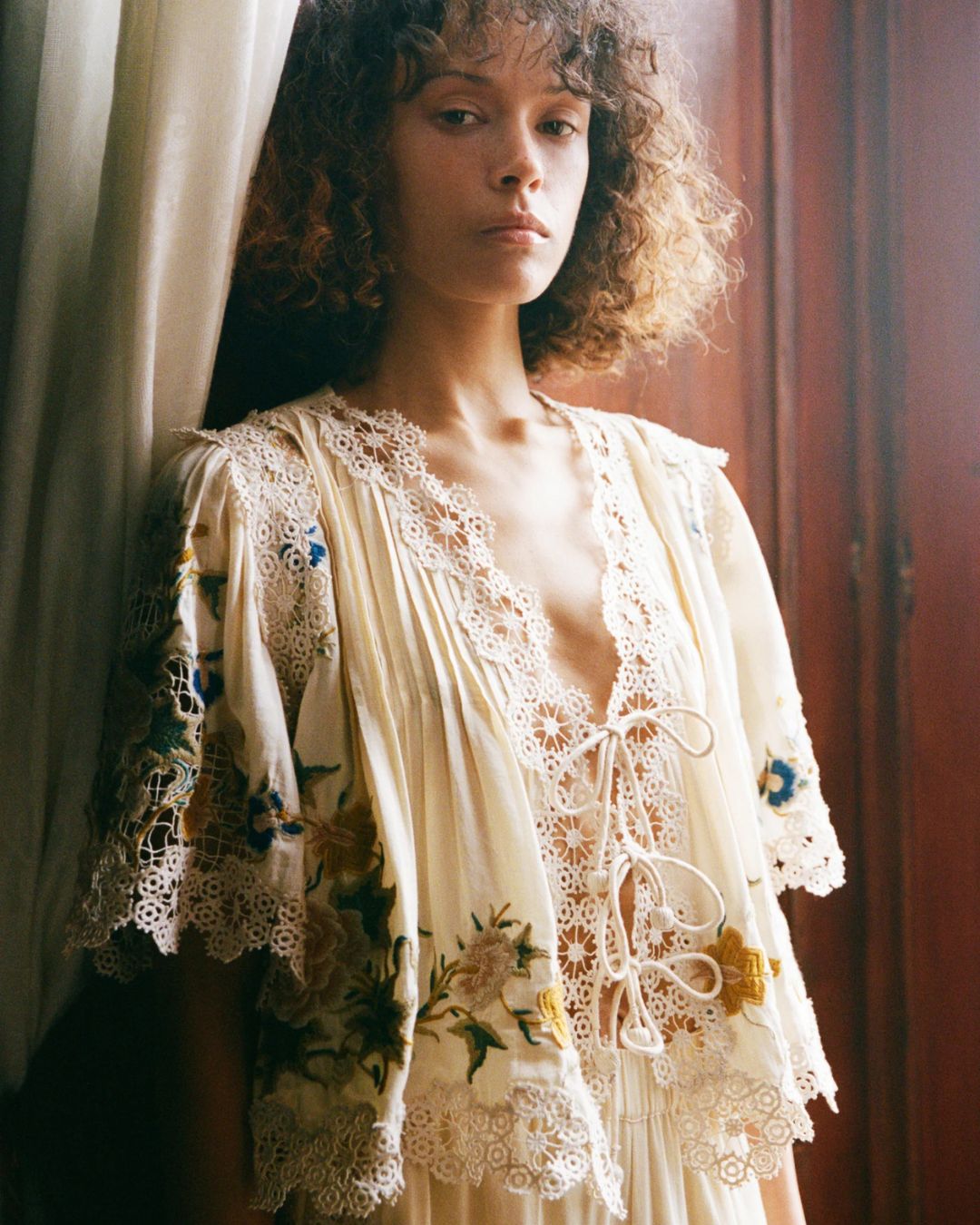 Sea New York Adonna Emb SL Top - Cream