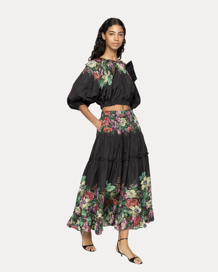Sea New York Viktoria Print Bubble Cropped Top