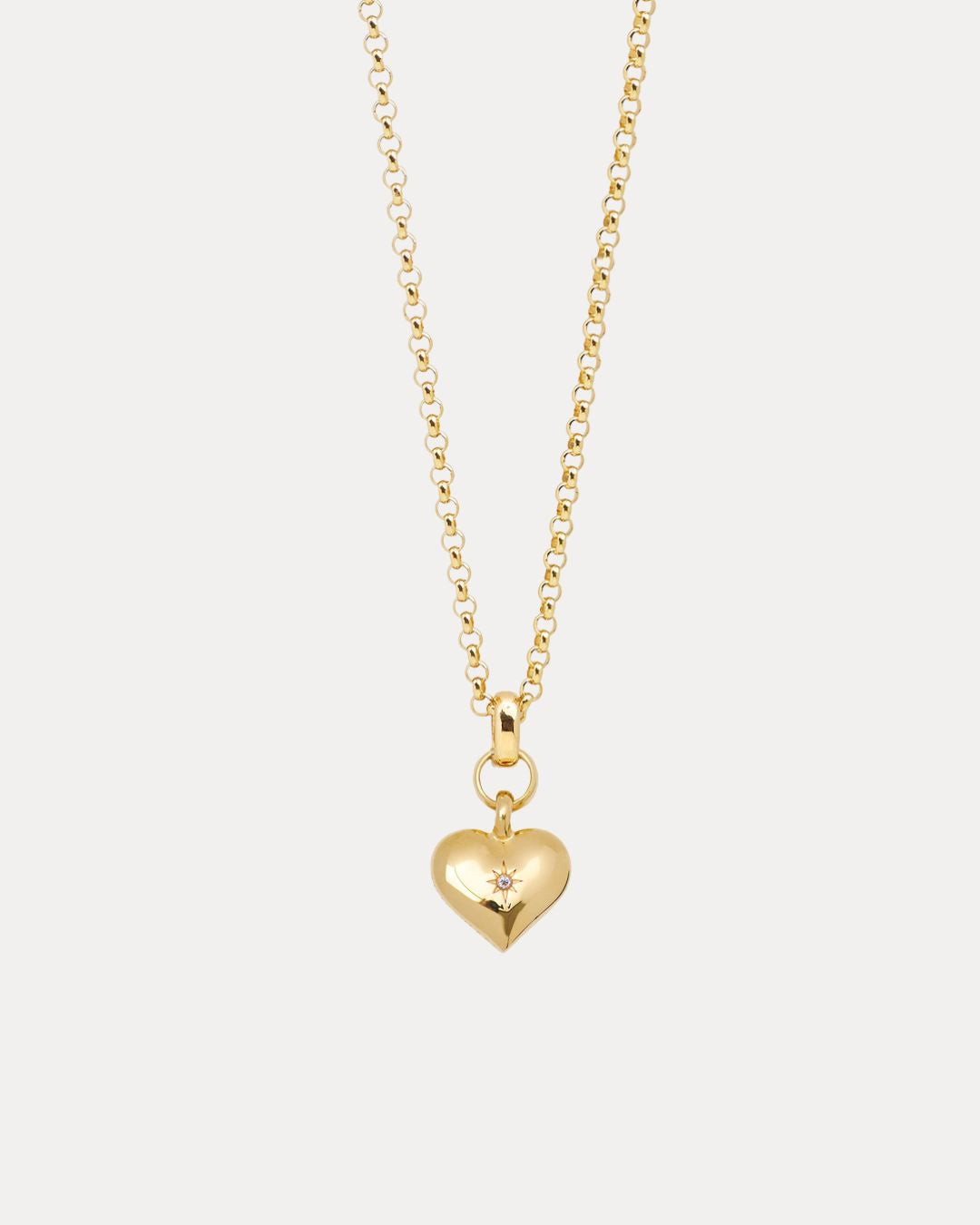 Tilly Sveaas Small Gold Heart on Belcher Chain