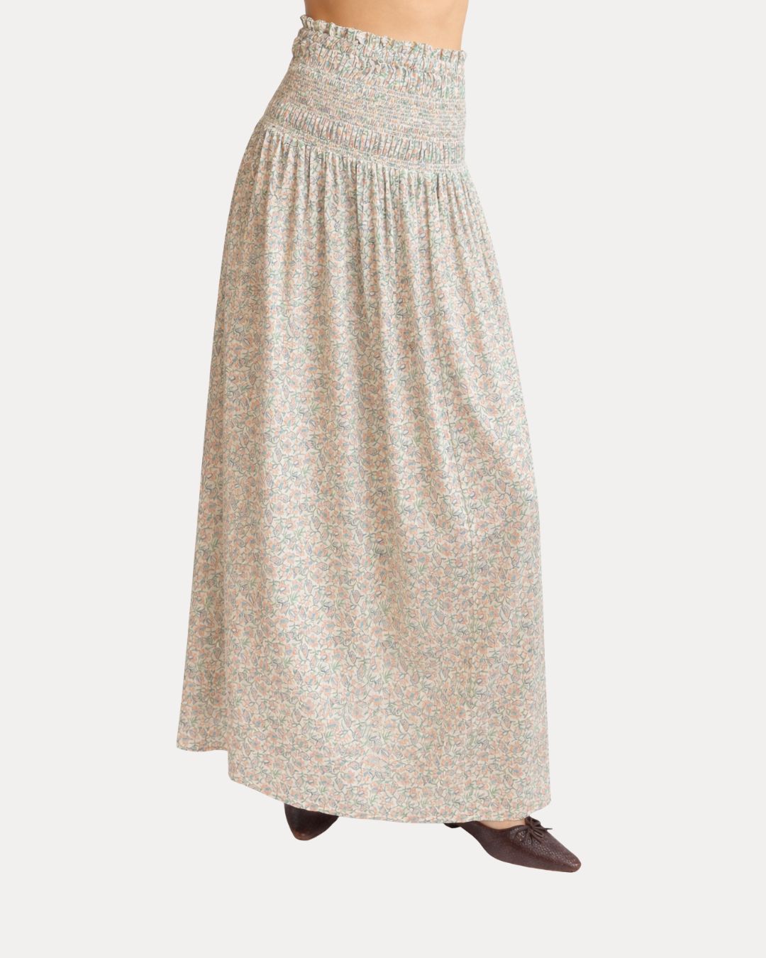 Primrose Park Abi Skirt in Block Print Cream