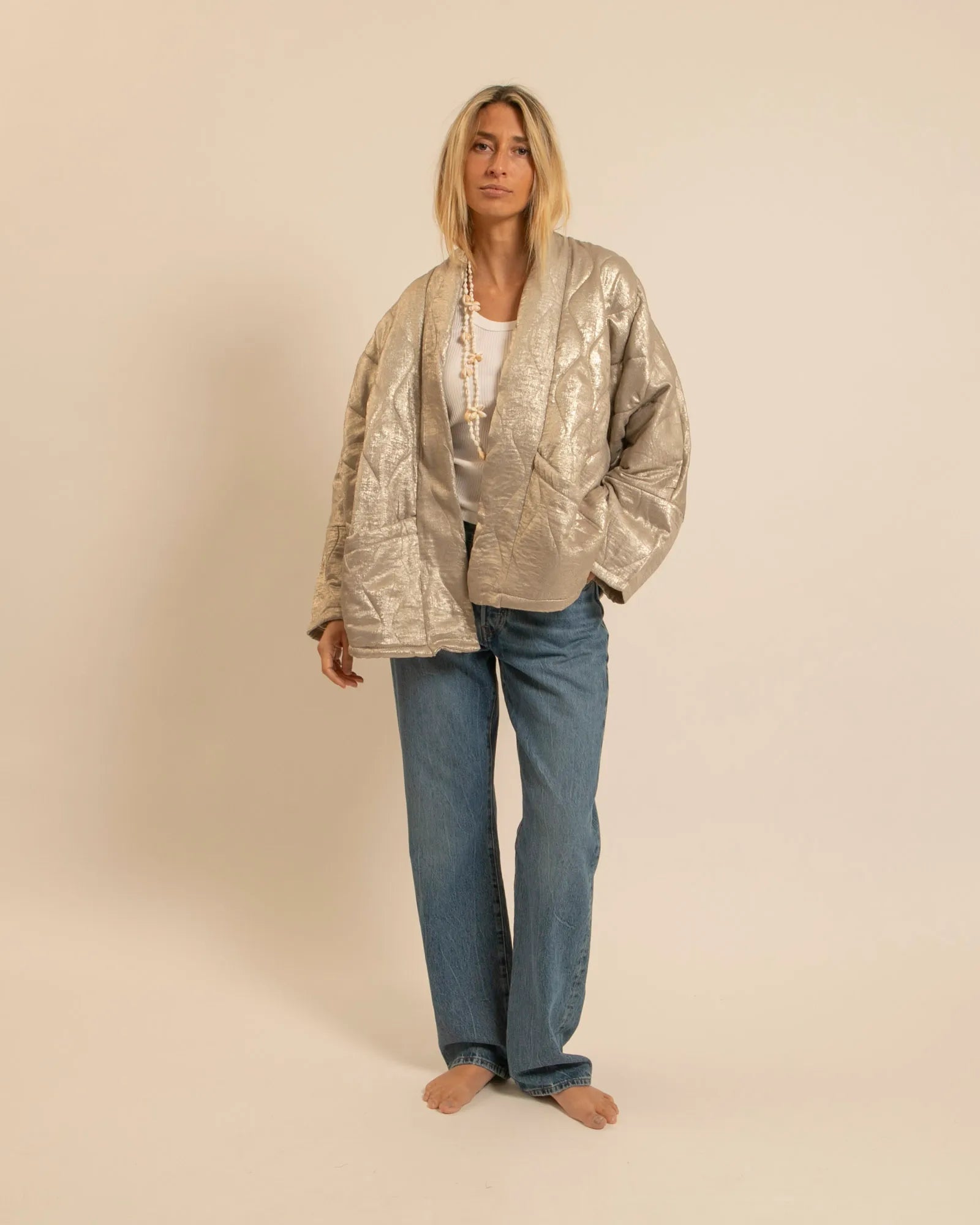 AOKYANOS Chicago Metallic Kimono
