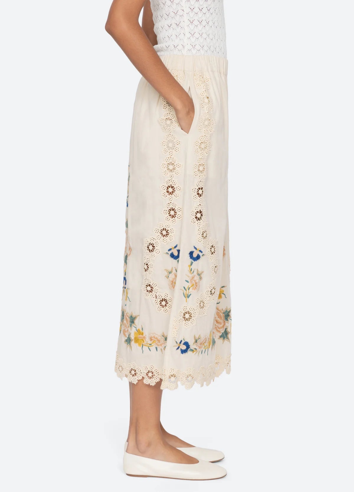 Sea New York Adonna Emb Pant - Cream