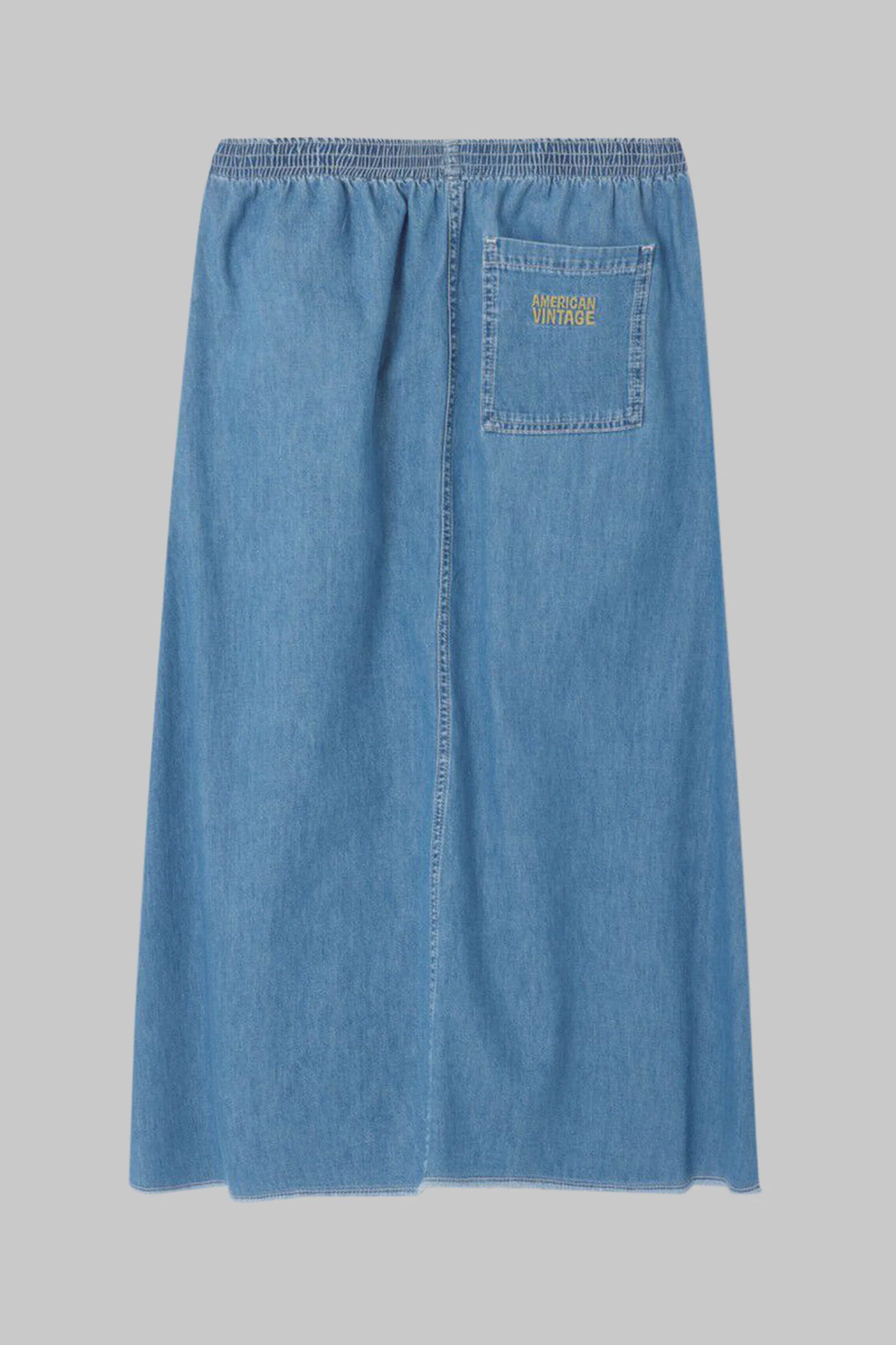 American Vintage Izeway Skirt - Medium Blue Denim