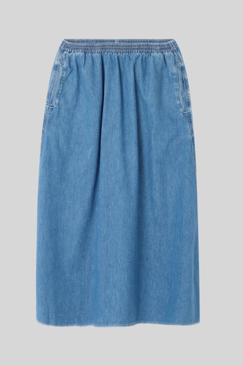 American Vintage Izeway Skirt - Medium Blue Denim