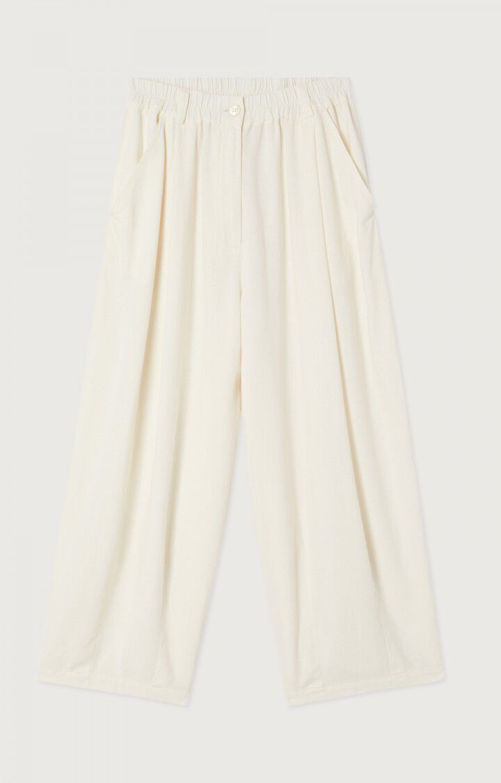 American Vintage OzuTown Linen Mix Trousers - Pearl