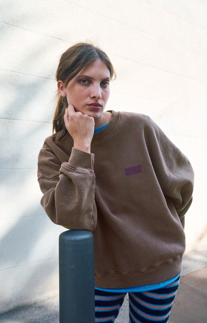 American Vintage Plizzy Sweatshirt - Sweet Chestnut