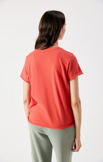 American Vintage Remytown SS Tee - Vermillion Vintage