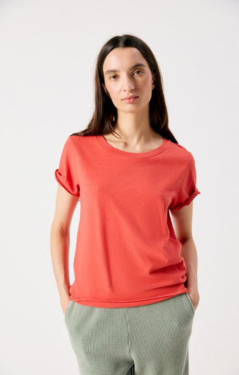 American Vintage Remytown SS Tee - Vermillion Vintage