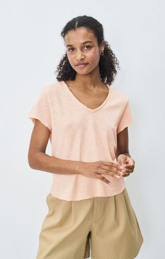 American Vintage Sonoma 02 SS V-Neck Tee – Biscuit Vintage