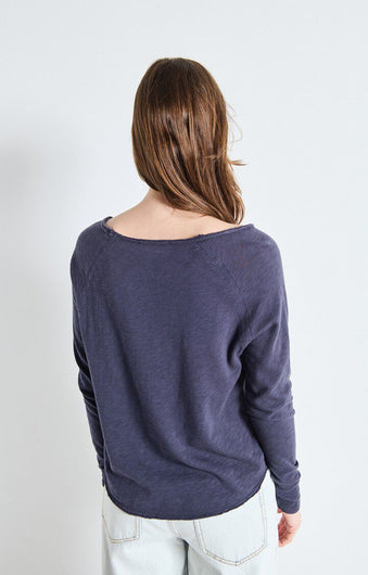 American Vintage Sonoma 31 LS Rd Neck - Navy Blue Vintage