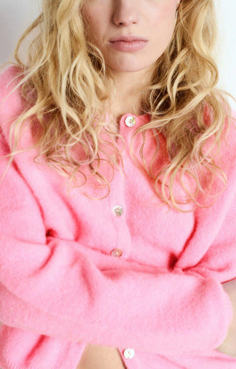 American Vintage Vitow Knit Cardigan in Rose Chiné