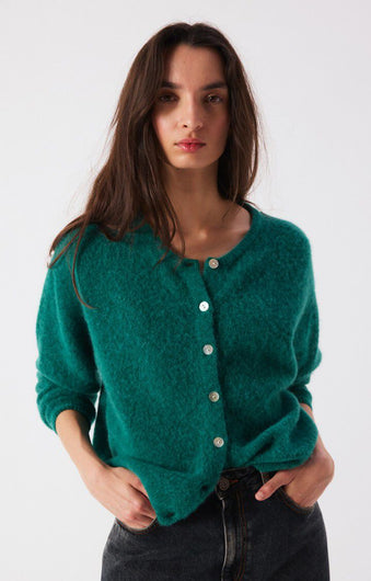 American Vintage Vitow Knit Cardigan - Duck Chine