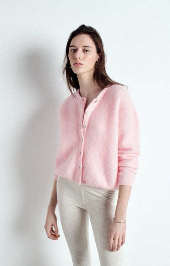 American Vintage Vitow Knit Cardigan - Sugared Almond