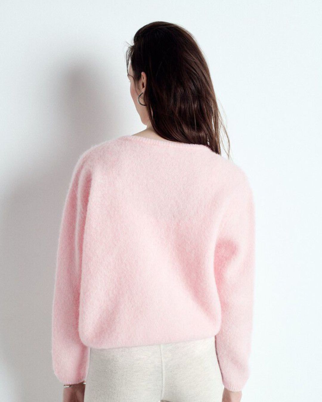 American Vintage Vitow Knit Cardigan in Sugared Almond