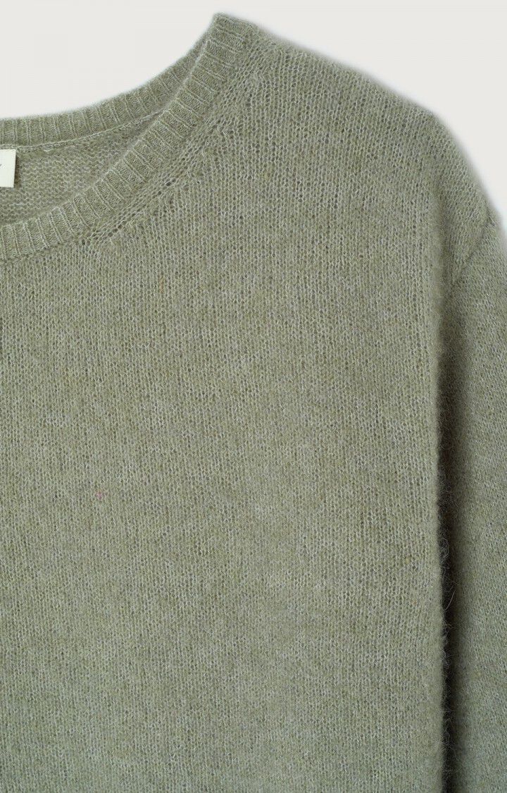American Vintage Vitow Knit Jumper in Khaki Chine