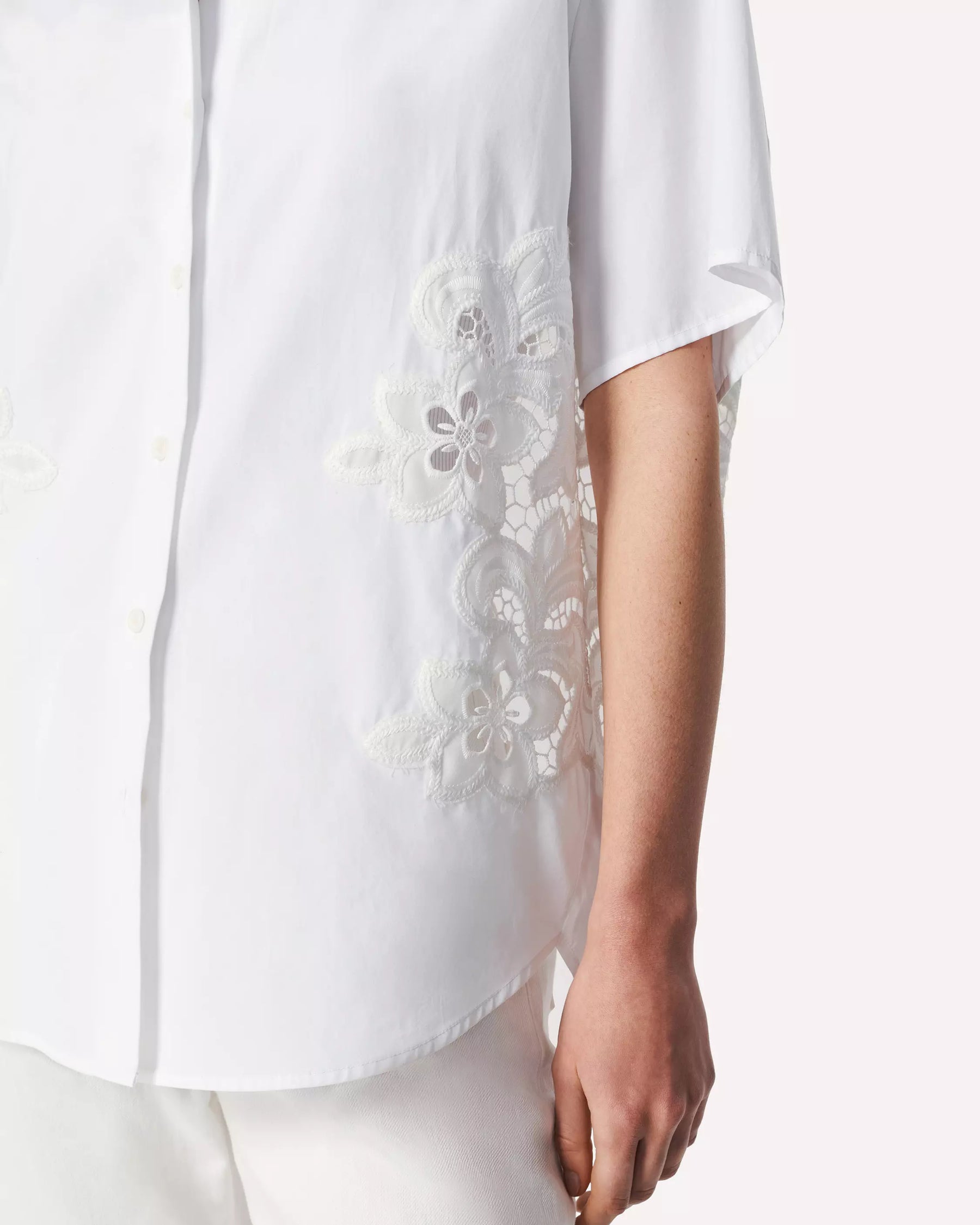 Rag & Bone Amy Lace Shirt in White