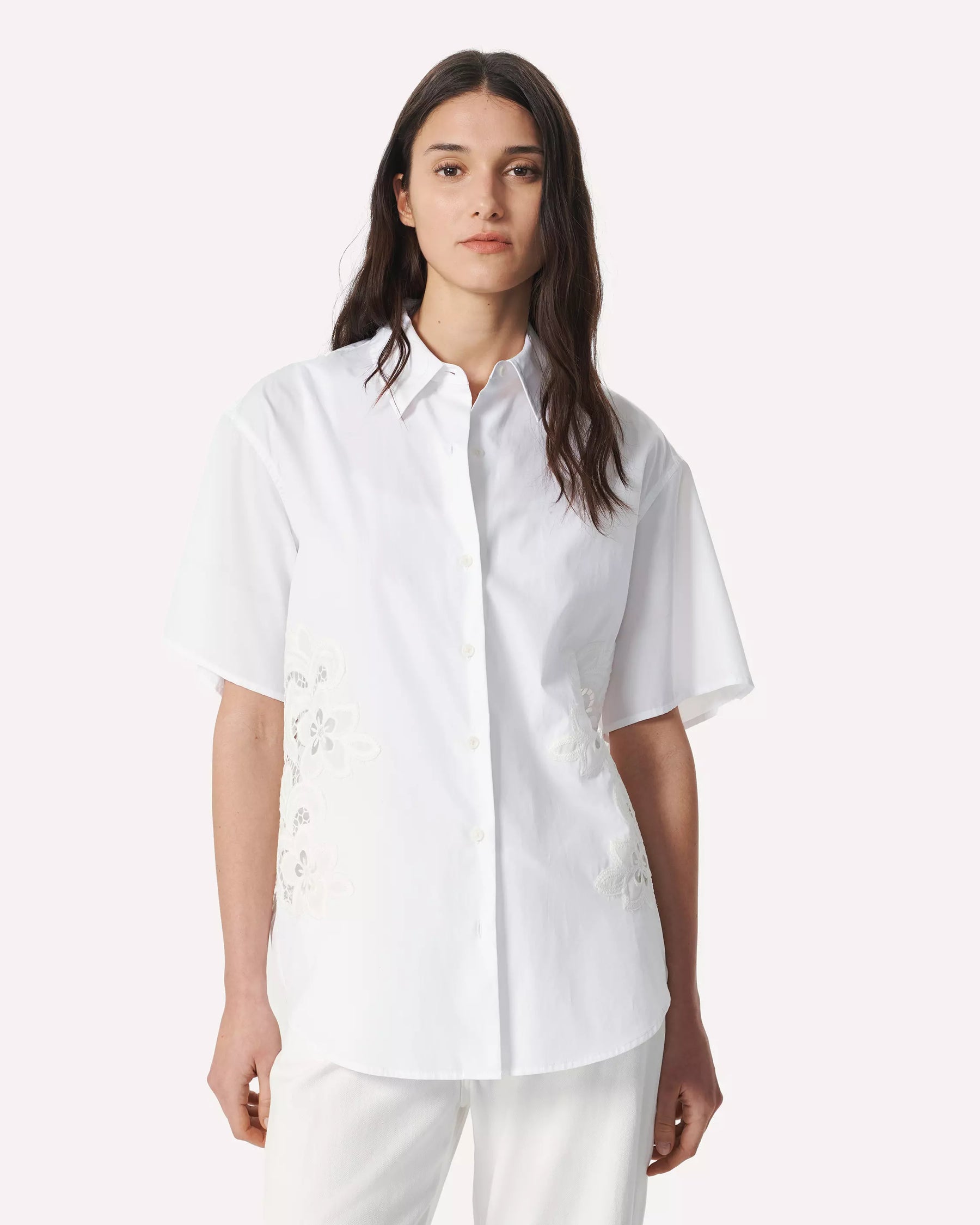 Rag & Bone Amy Lace Shirt in White
