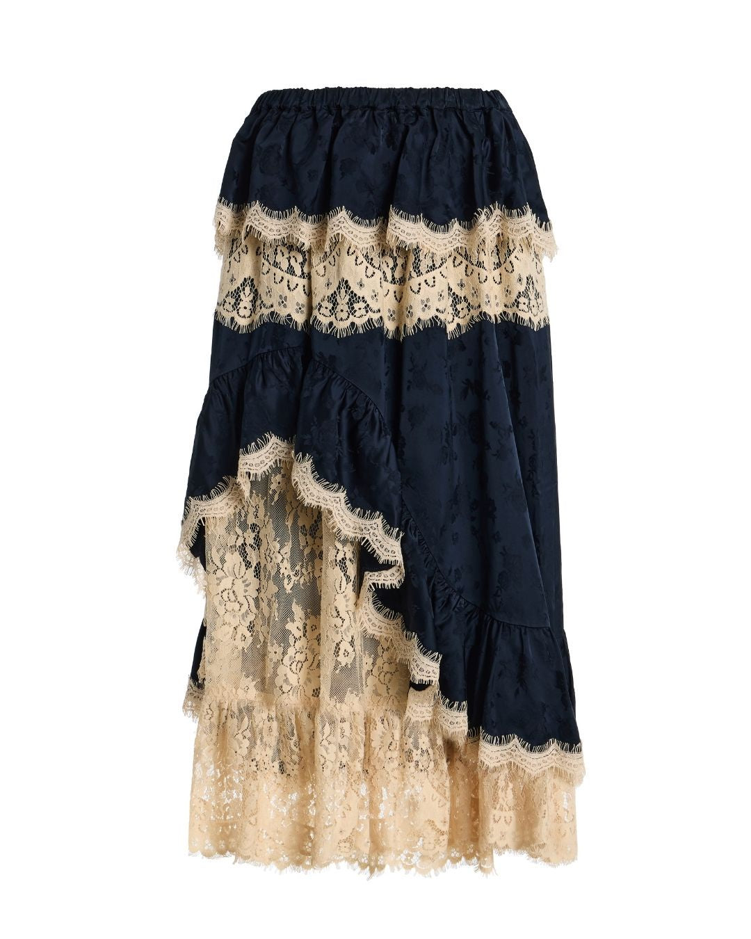 Sea New York Shay Lace Midi Skirt - Navy