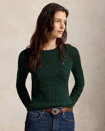 Ralph Lauren Juliana Cable Pullover - College Green
