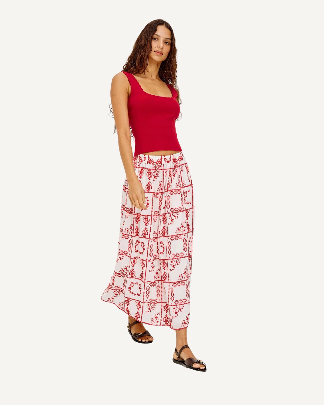 Rails Dax Skirt - Ivory Red Handkerchief