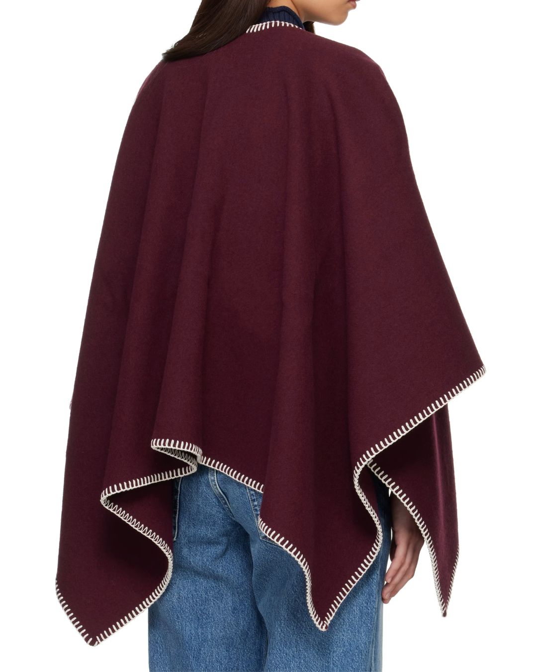 Rag & Bone Ingrid Poncho - Burgundy