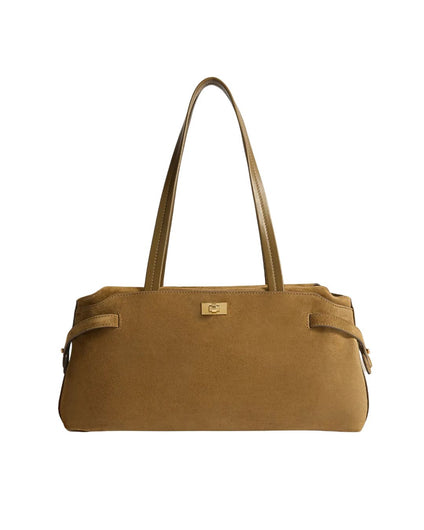 Anya Hindmarch Wilson Suede Shoulder Bag - Moutarde