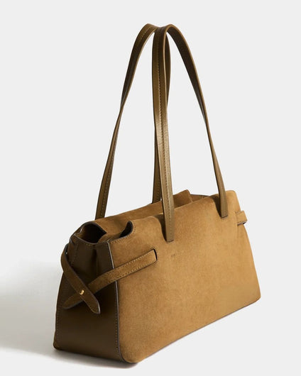 Anya Hindmarch Wilson Suede Shoulder Bag - Moutarde