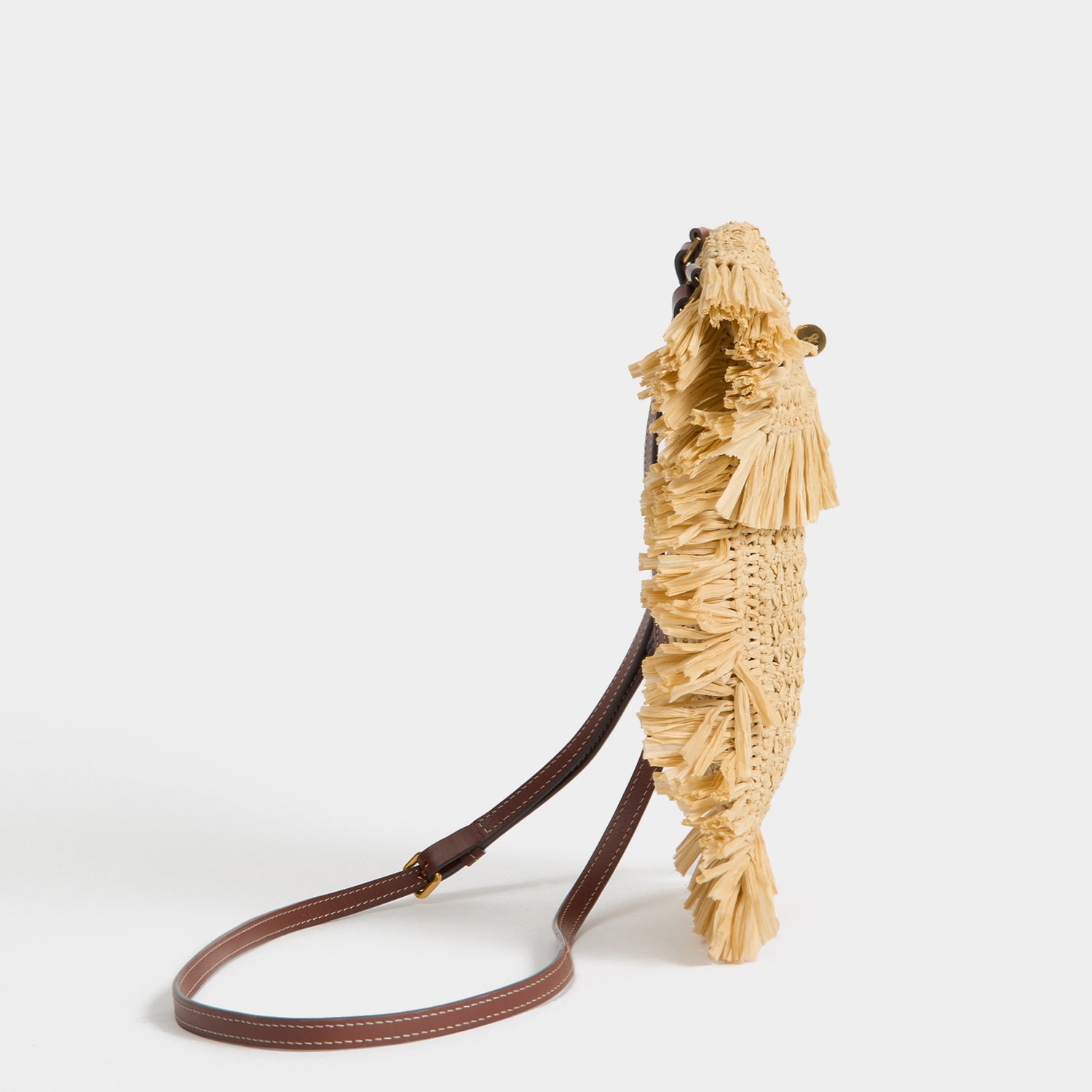 Anya Hindmarch Phone Pouch in Raffia